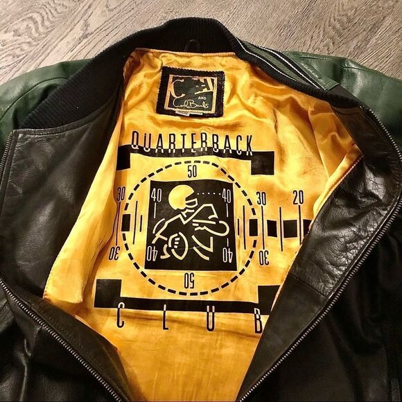 G3 Vintage G-III Carl Banks Green Bay Packers Full Genuine Leather Jacket XXL 2X - Picture 10 of 11